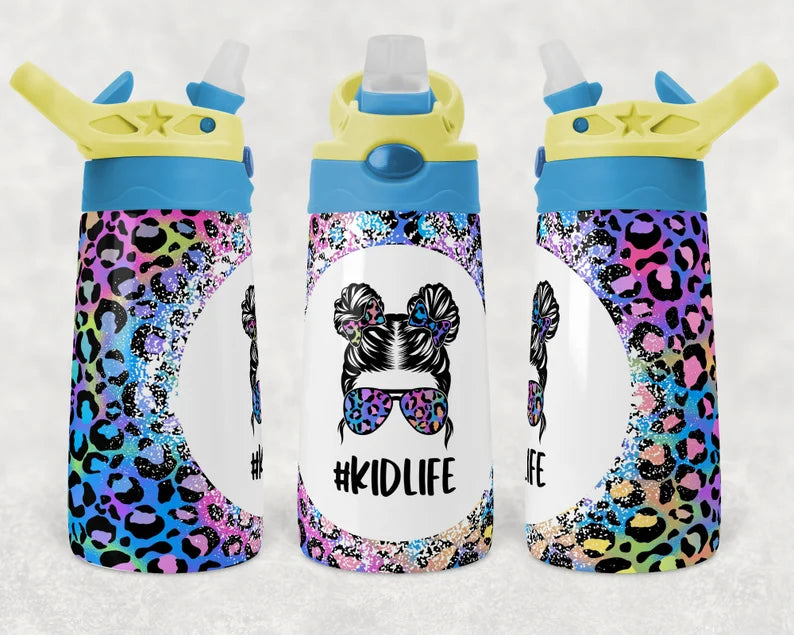 Rainbow Leopard Kid Tumbler
