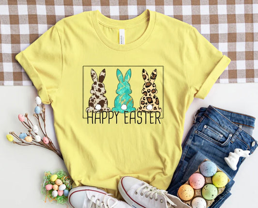 Happy Easter Bunny Clear Screen Print