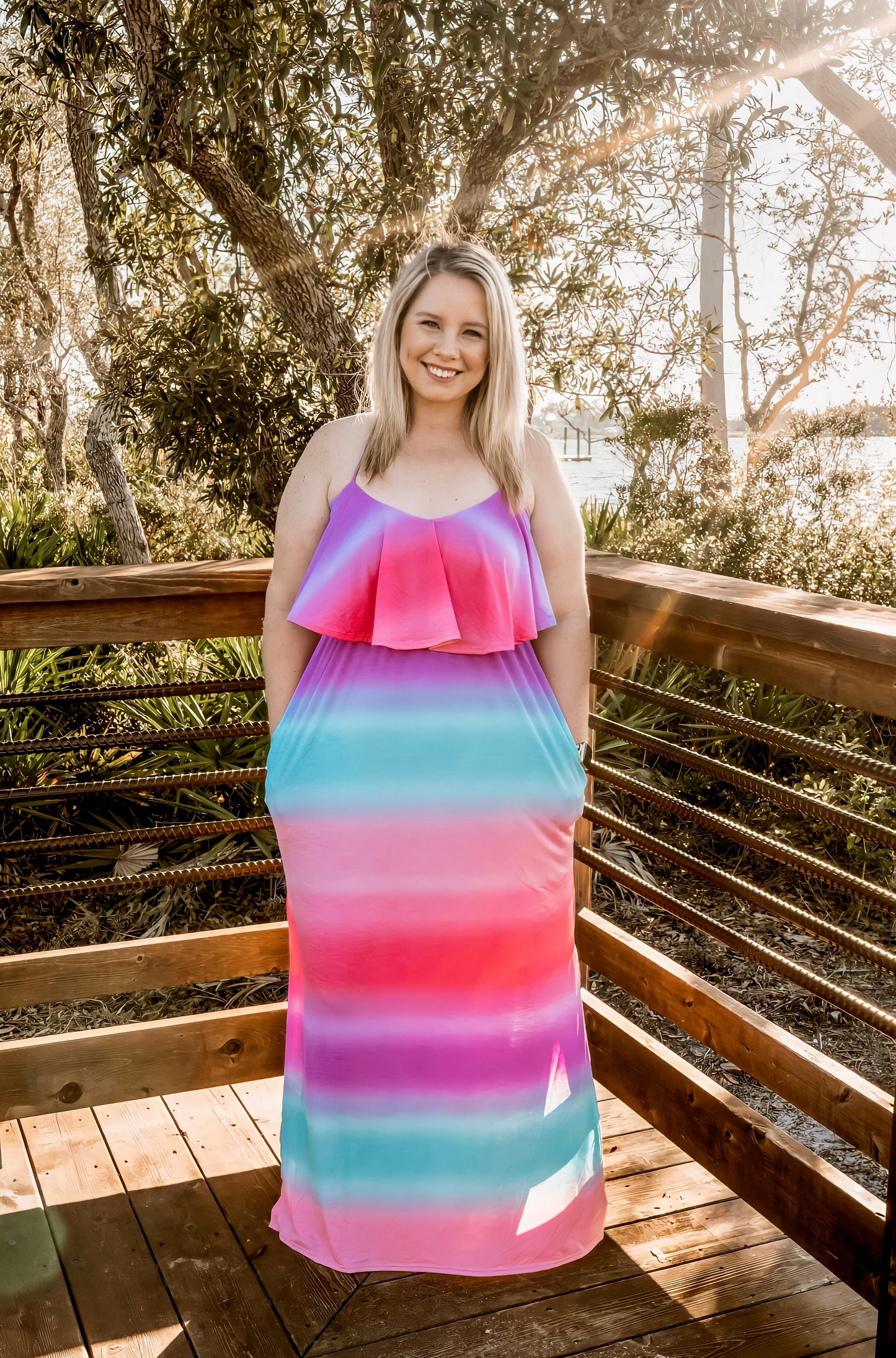 Bright Multi-Color Maxi Dress