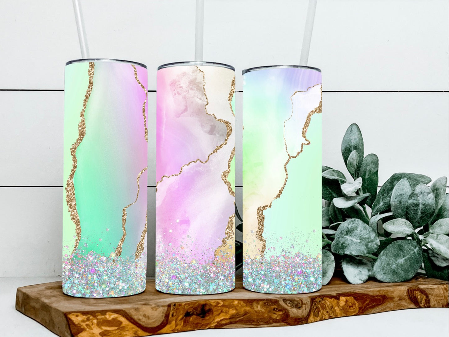 Pastel Watercolor Tumbler