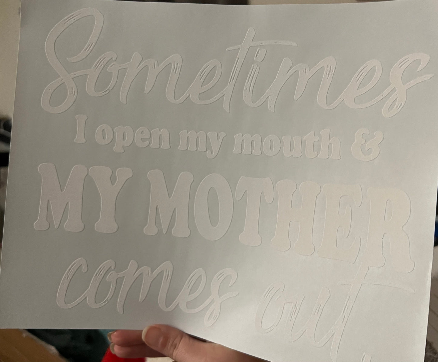 Sometimes I open My Mouth Screen Print