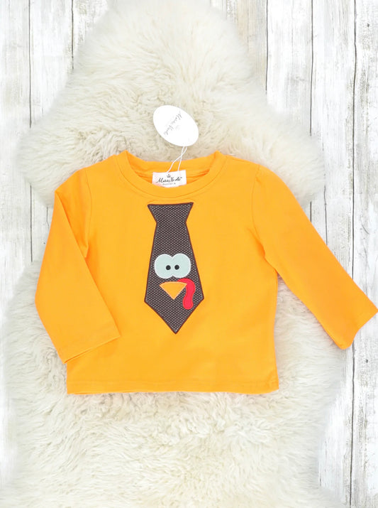 Orange Turkey Tie Long Sleeve