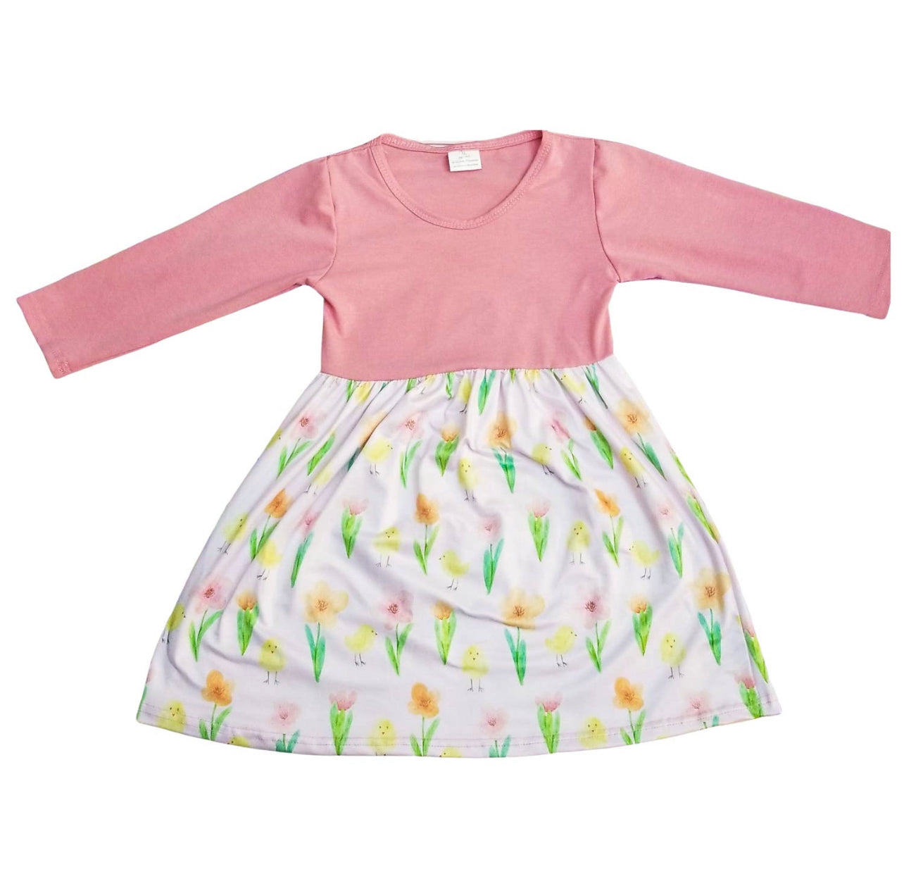 Pink Fuzzy Flowers Dress