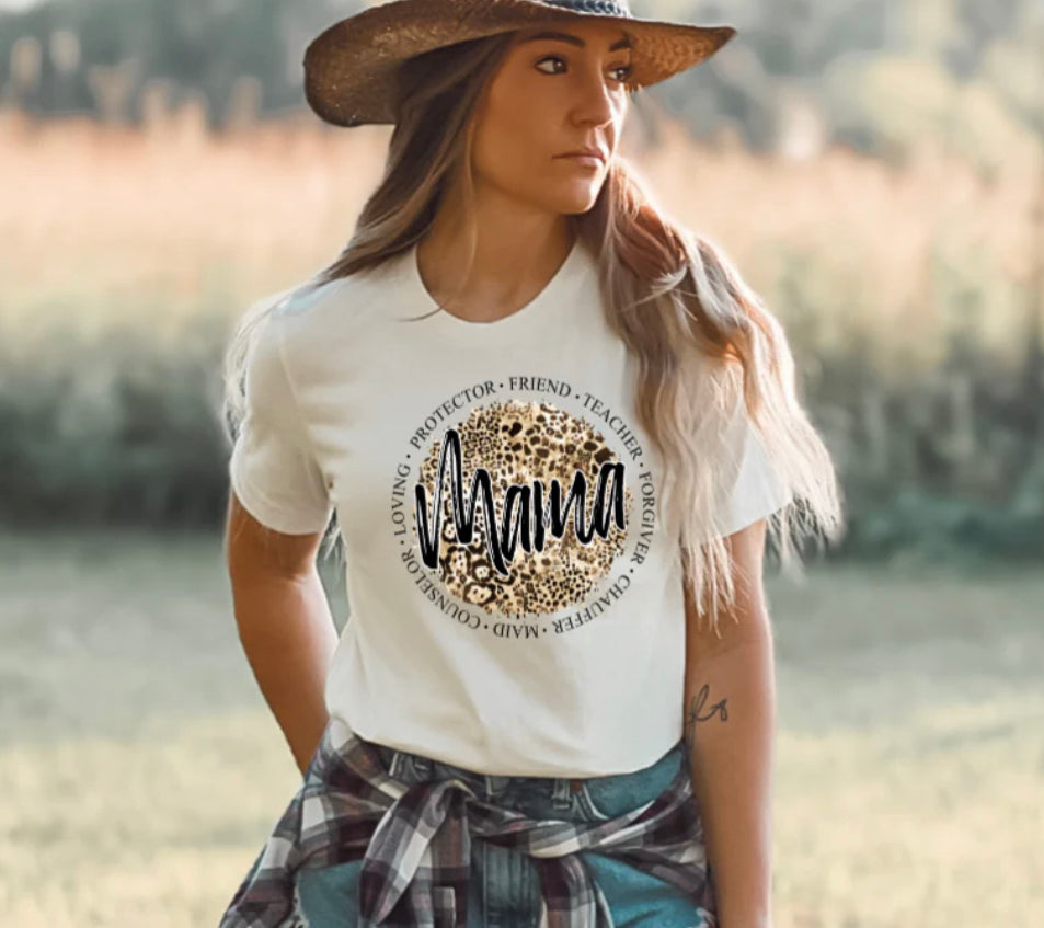 Mama Leopard Snakeskin Clear Screen Print