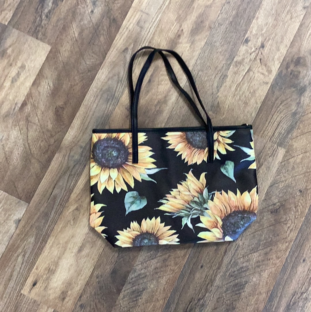 Sunflower tote w/ zipper