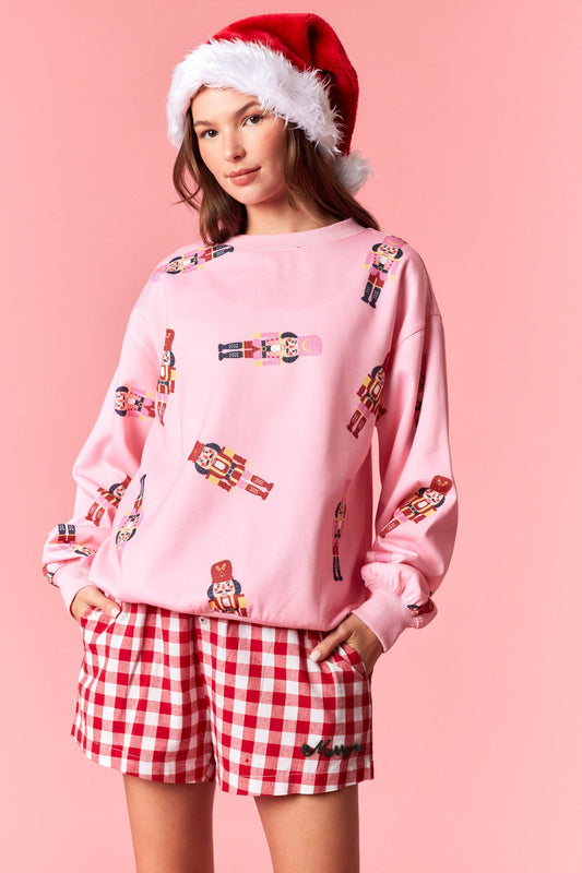 Pink Nutcracker Sweater