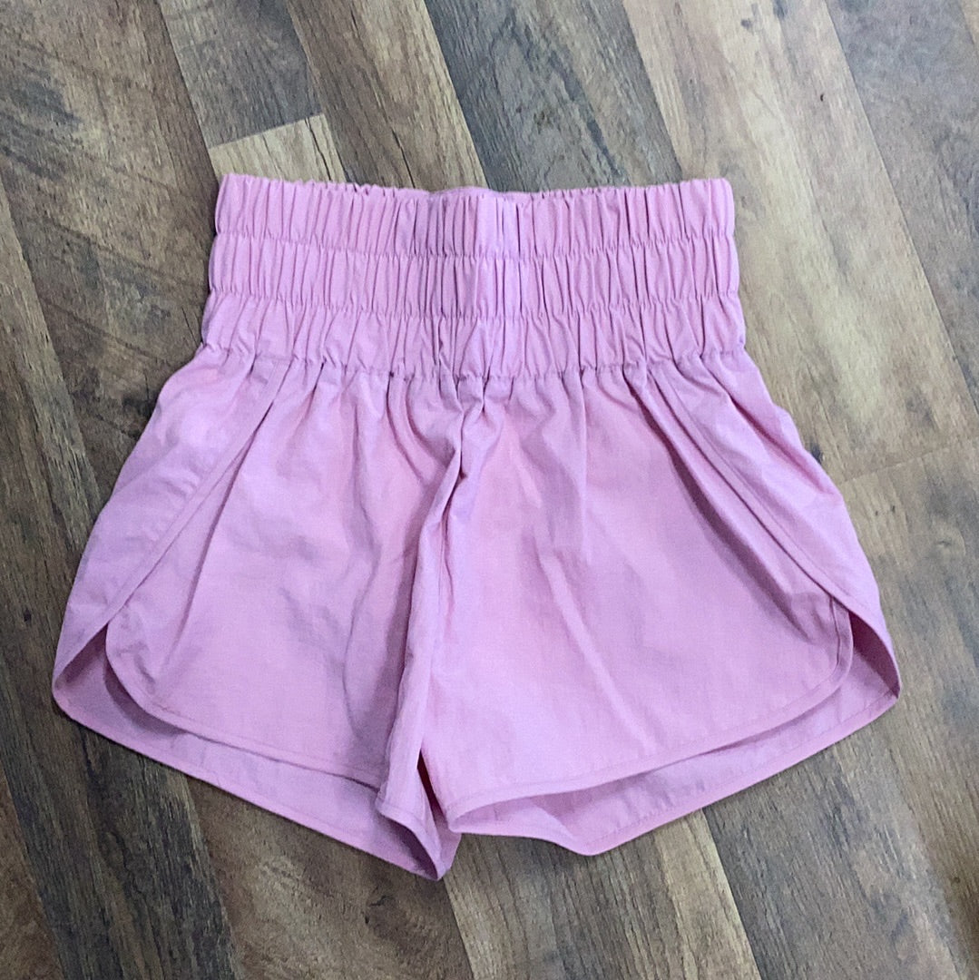 Mauve Smocked Shorts