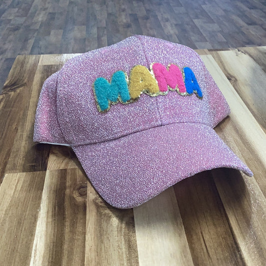 Pink Glitter MAMA Hat