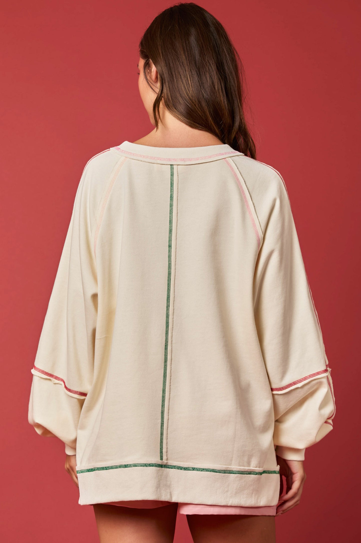 Cream Santa Sequin Sweater