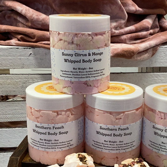 Whipped body soap
