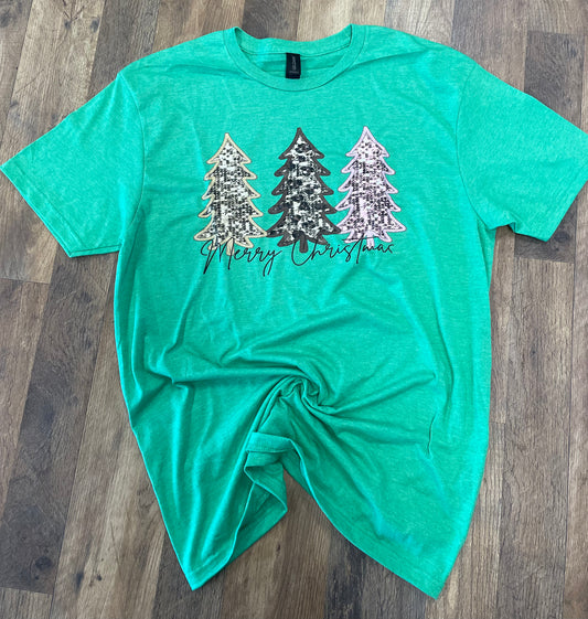 Leopard Merry Christmas Tee