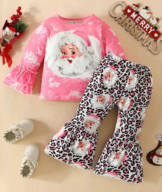 Pink Leopard Santa Outfit