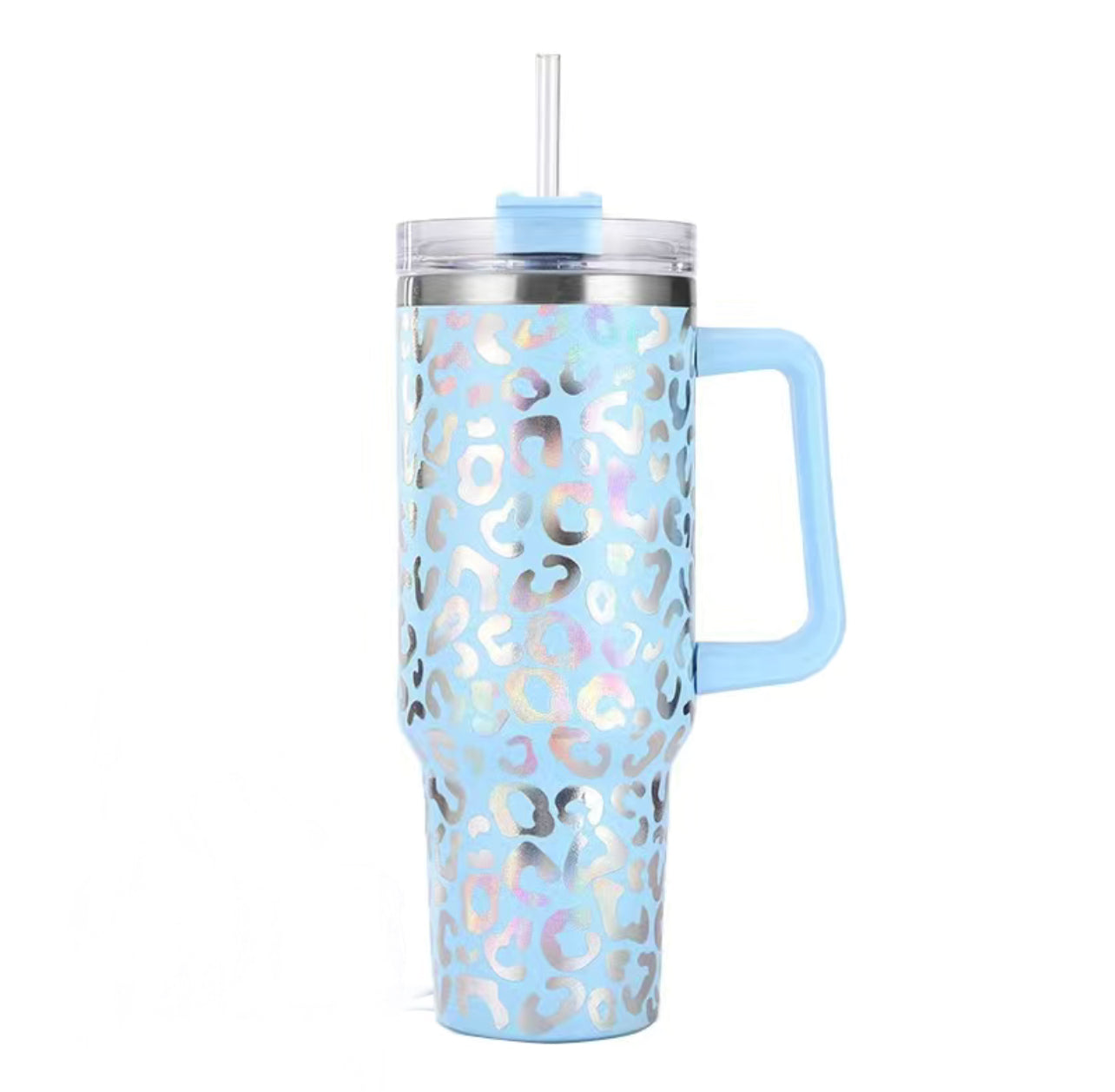 Holographic 40 oz Leopard Tumbler