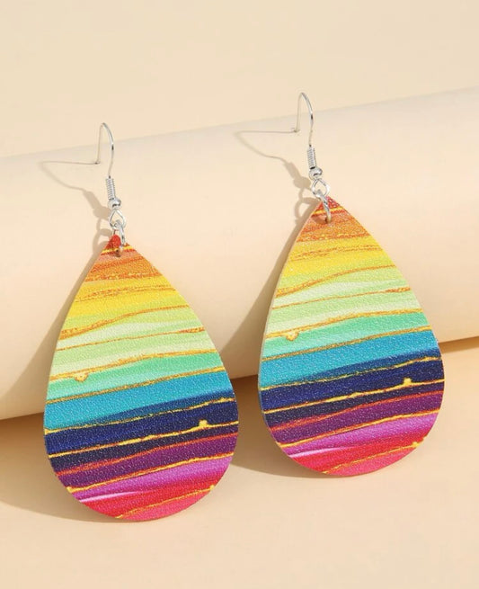 Rainbow Stripped Earrings