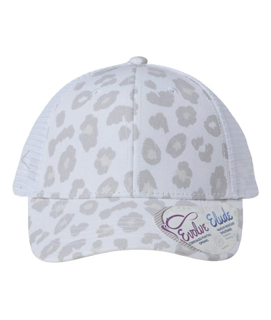 White Leopard Ponytail Hat