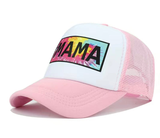 Pink Tie Dye Mama Hat