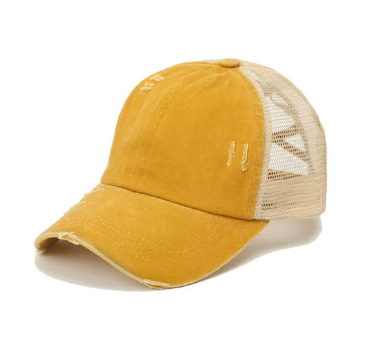 Mustard Ponytail Hat