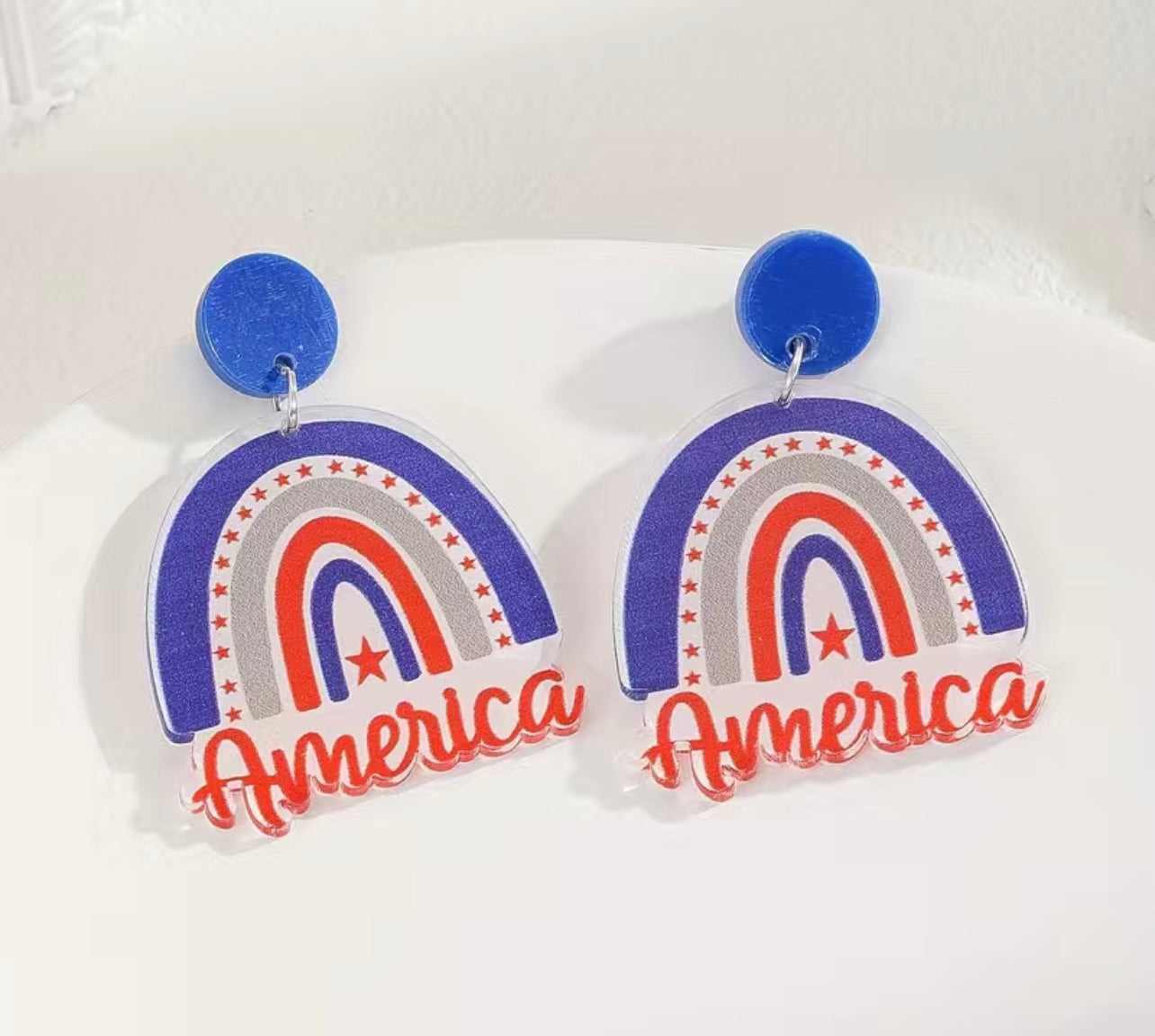 America Rainbow Earrings