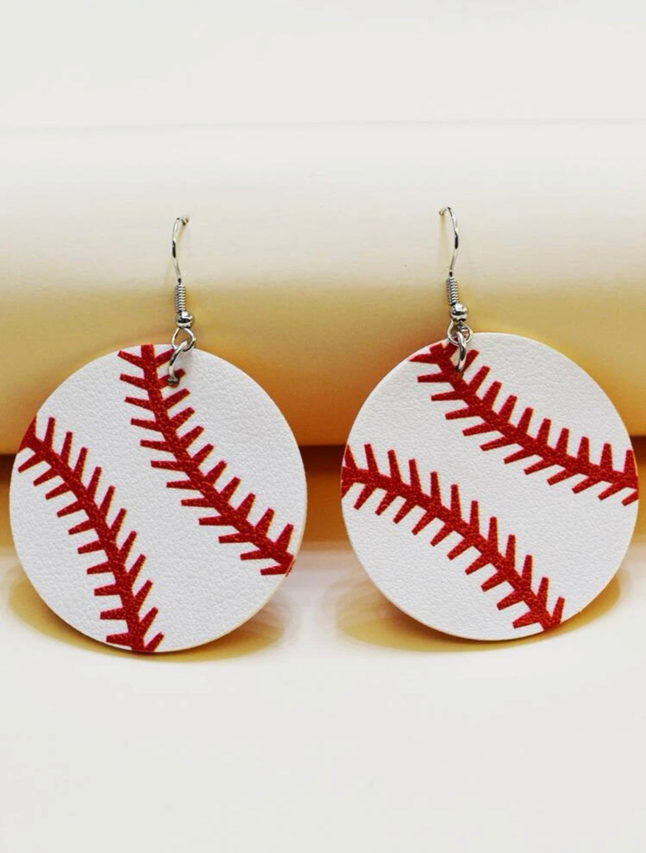 Circle Baseball Earrings