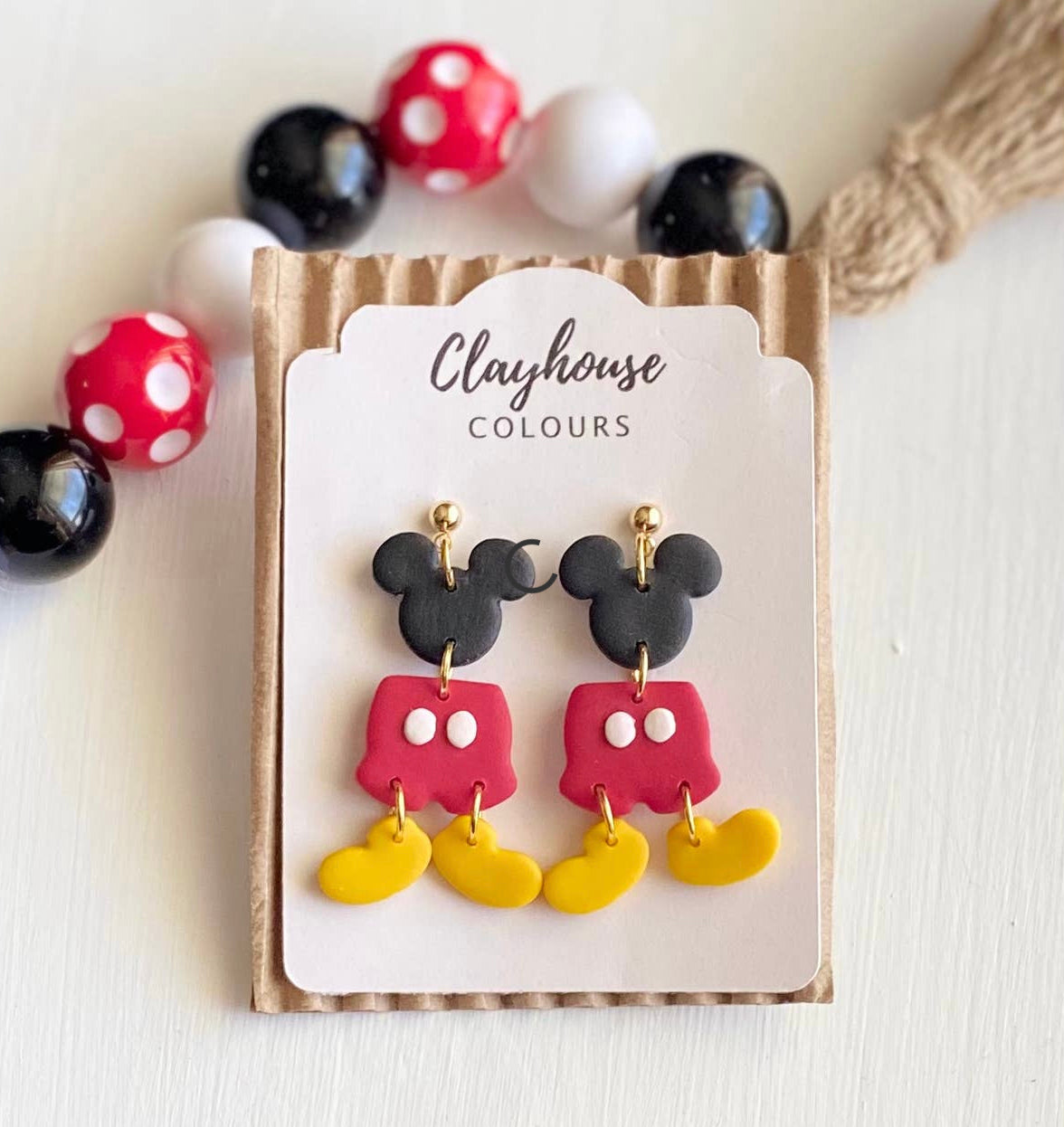 Mouse Clay Earrings