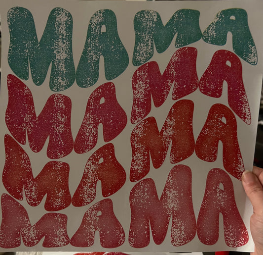 Red And Green Mama Screen Print