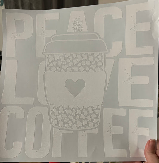 Peace Love Coffee Screen Print