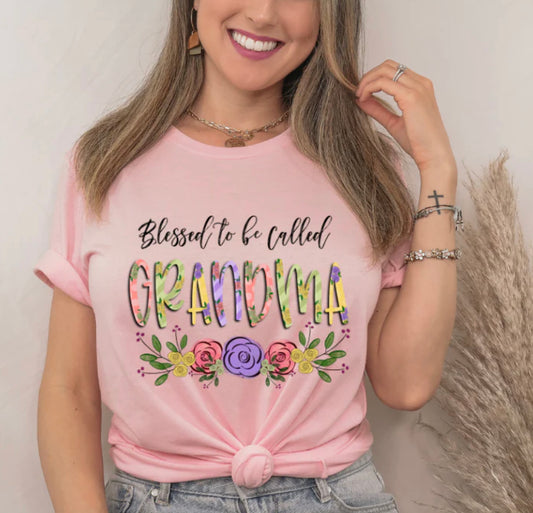Blessed To Be Called Grandma Clear Screen Print
