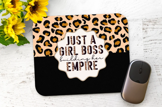 Leopard Just A Girl Boss Mouse Pad
